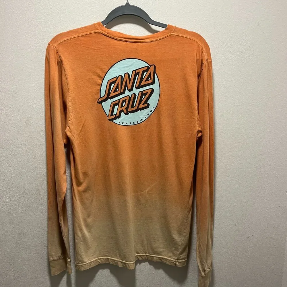Santa Cruz Skateboards Long Sleeve T Shirt Men's Medium M Orange - Picture 2 of 6